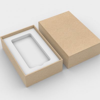 Blank mobile box packaging for branding and mock up. 3d render i